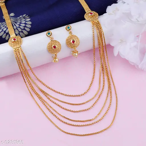 Exclusive Traditional Necklace muilti Layers Necklace Set Jewellery For Women And Girls