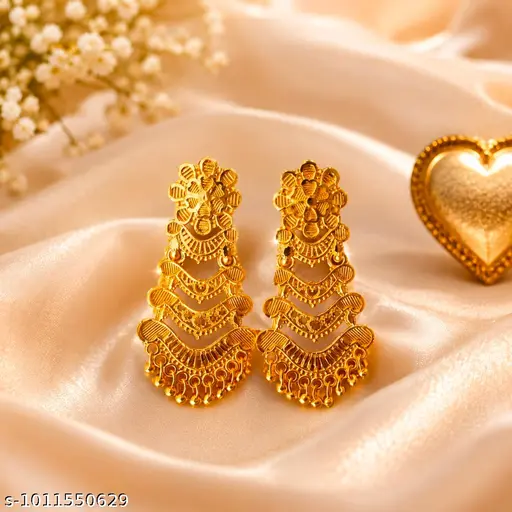 Golden Heritage Chandbali Earrings
