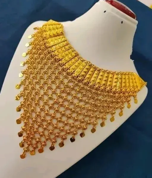 BEAUTIFUL DIWA GOLD PLATED NECKLACE AND CHAIN