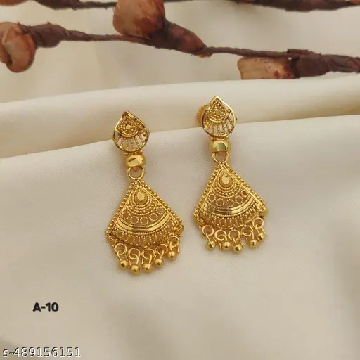 Daily wear gold plated earring for girl and women