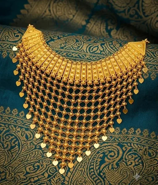 BEAUTIFUL DIWA GOLD PLATED NECKLACE AND CHAIN