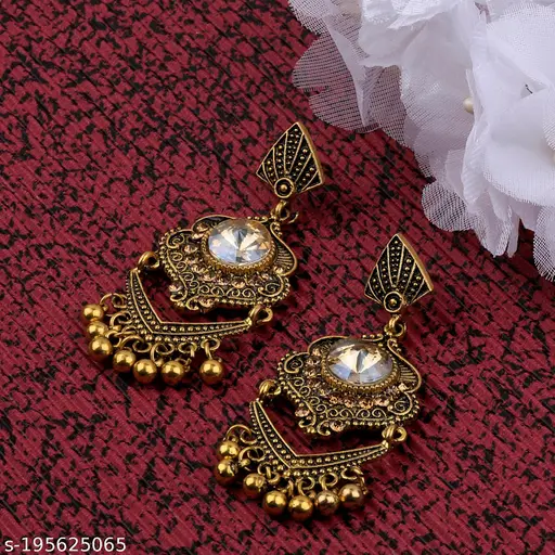 Exclusive Patry Wear Gold Plated Traditional Earring For Women GirlEarrings & Studs